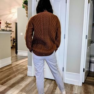 WOMEN +J PREMIUM LAMBSWOOL CABLE HIGH NECK LONG-SLEEVE SWEATER (UNIQLO)